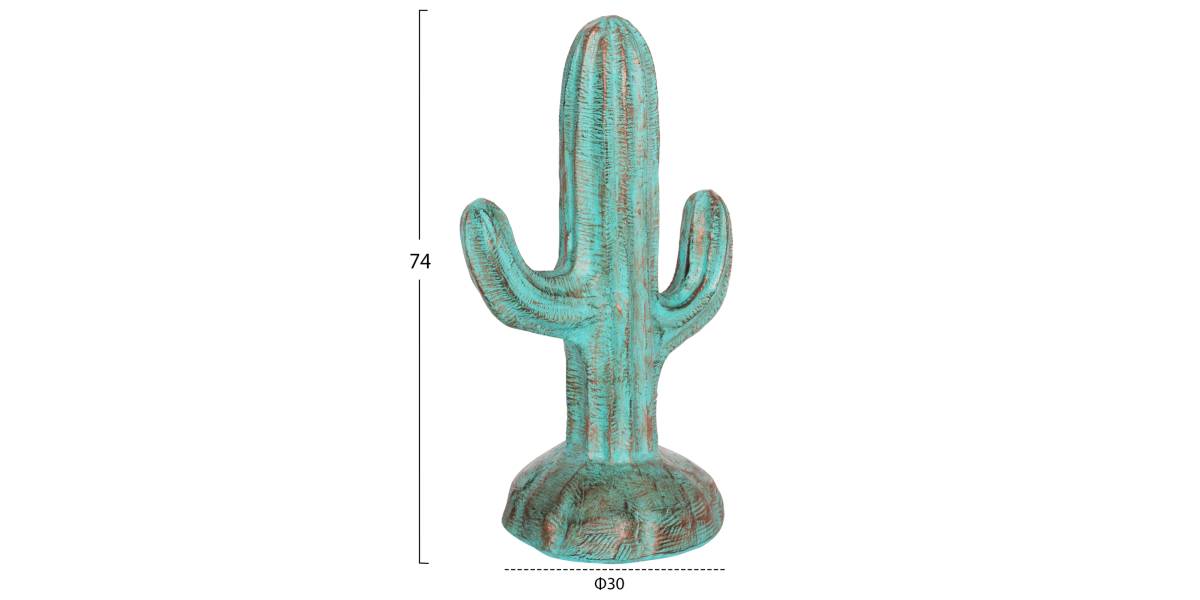 ΔΙΑΚΟΣΜΗΤΙΚΟΣ ΚΑΚΤΟΣ ΔΑΠΕΔΟΥ CACTUS HM4386.03S ΓΥΨΟΣ ΣΕ ΤΙΡΚΟΥΑΖ 42x30x74Υεκ.