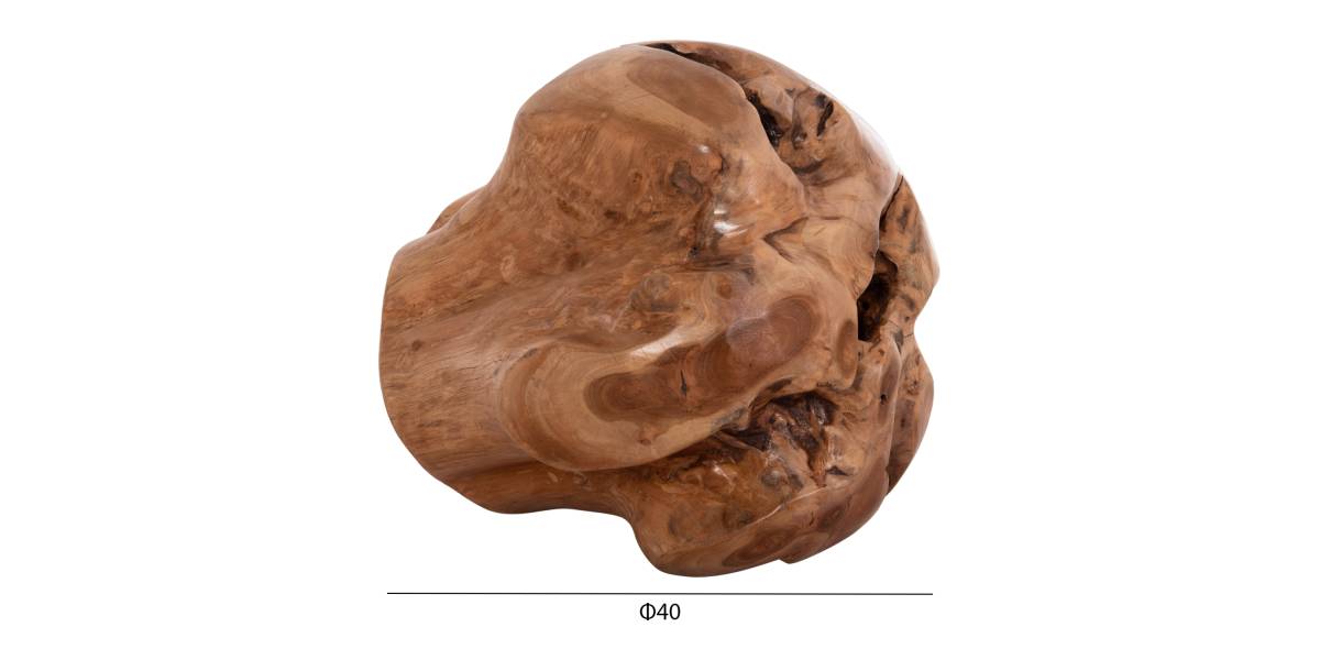 ΔΙΑΚΟΣΜΗΤΙΚΟ ΔΑΠΕΔΟΥ CLEMOR (M) HM18301 ΑΚΑΝΟΝΙΣΤΗ ΣΦΑΙΡΑ-ΞΥΛΟ ΤΕΑΚ--ΦΥΣΙΚΟ Φ40εκ.