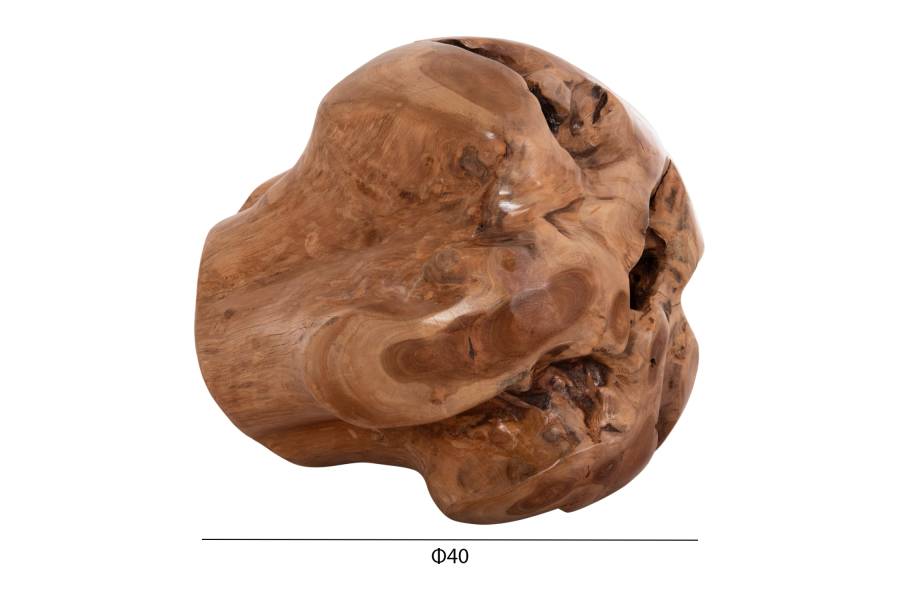 ΔΙΑΚΟΣΜΗΤΙΚΟ ΔΑΠΕΔΟΥ CLEMOR (M) HM18301 ΑΚΑΝΟΝΙΣΤΗ ΣΦΑΙΡΑ-ΞΥΛΟ ΤΕΑΚ--ΦΥΣΙΚΟ Φ40εκ.