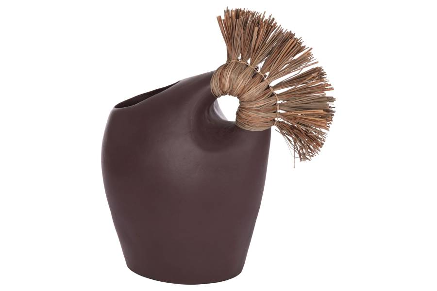 ΕΠΙΤΡΑΠΕΖΙΟ ΔΙΑΚΟΣΜΗΤΙΚΟ ALICA2 HM4671.07 ΣΟΚΟΛΑΤΙ ΤΕΡΑΚΟΤΑ & GRASS--44x18x50Υεκ.