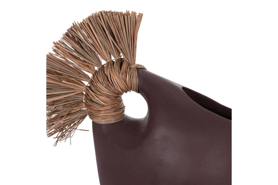 ΕΠΙΤΡΑΠΕΖΙΟ ΔΙΑΚΟΣΜΗΤΙΚΟ ALICA2 HM4671.07 ΣΟΚΟΛΑΤΙ ΤΕΡΑΚΟΤΑ & GRASS--44x18x50Υεκ.