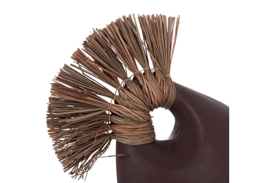 ΕΠΙΤΡΑΠΕΖΙΟ ΔΙΑΚΟΣΜΗΤΙΚΟ ALICA2 HM4671.07 ΣΟΚΟΛΑΤΙ ΤΕΡΑΚΟΤΑ & GRASS--44x18x50Υεκ.