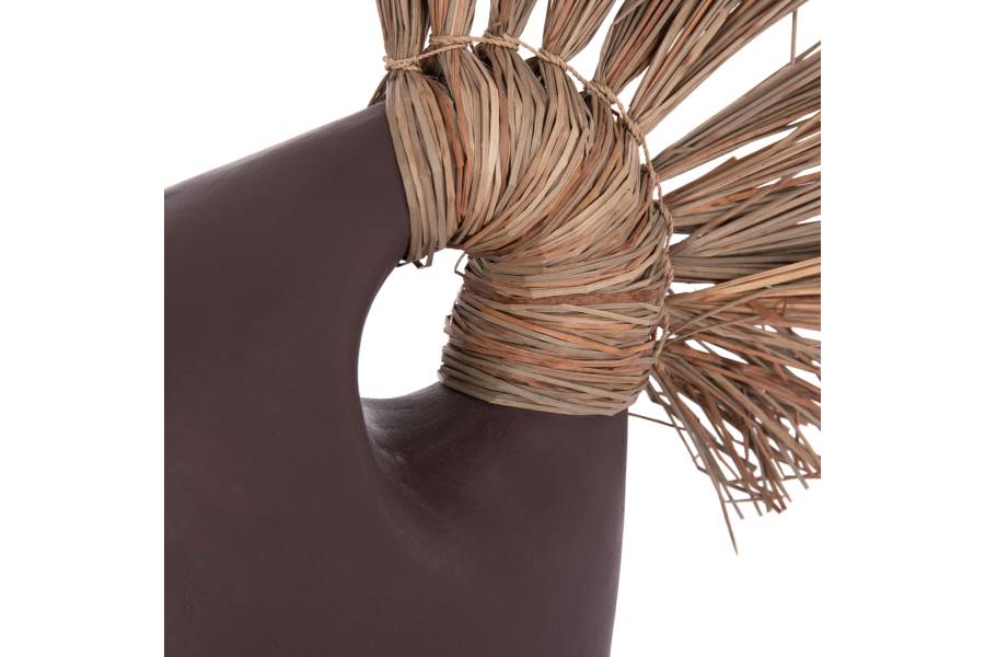 ΕΠΙΤΡΑΠΕΖΙΟ ΔΙΑΚΟΣΜΗΤΙΚΟ ALICA2 HM4671.07 ΣΟΚΟΛΑΤΙ ΤΕΡΑΚΟΤΑ & GRASS--44x18x50Υεκ.