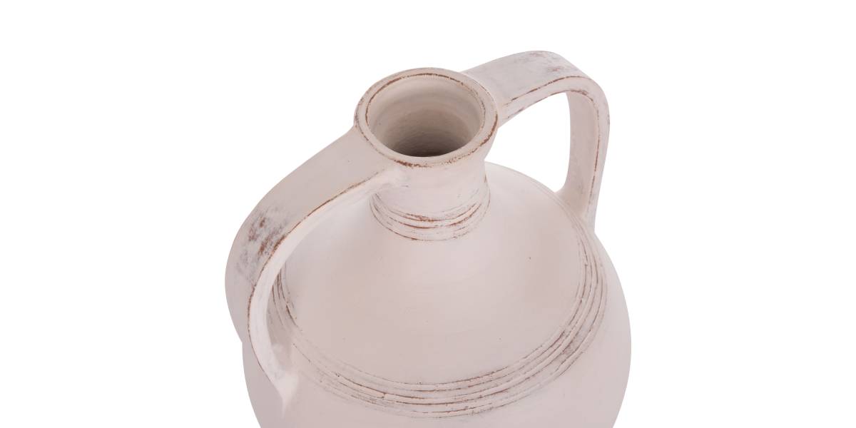 ΔΙΑΚΟΣΜΗΤΙΚΟΣ ΑΜΦΟΡΕΑΣ FEAX HM4676.02S ΛΕΥΚΗ ΤΕΡΑΚΟΤΑ--35x35x48Υεκ.