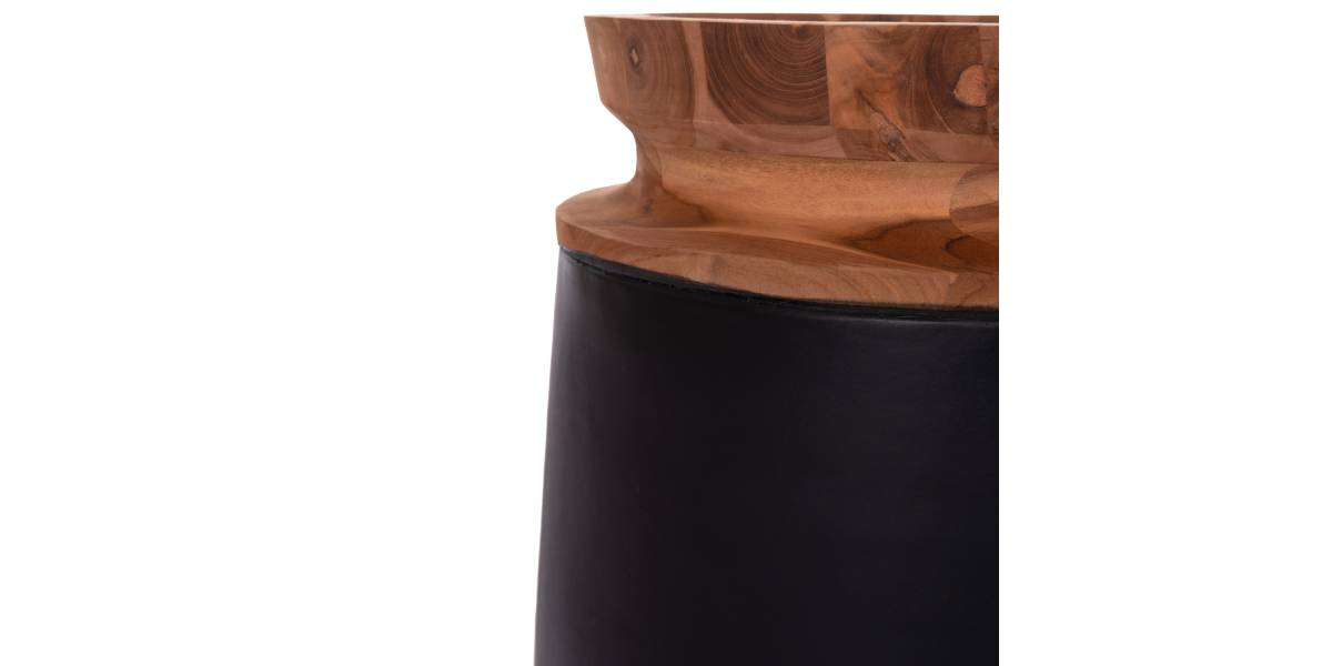 ΔΙΑΚΟΣΜΗΤΙΚΟ ΒΑΖΟ ΔΑΠΕΔΟΥ LINTER HM4662.01L FIBER CEMENT ΜΑΥΡΟ--ΞΥΛΟ ΤΕΑΚ Φ41x47Υεκ.