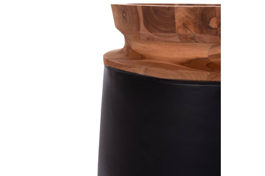 ΔΙΑΚΟΣΜΗΤΙΚΟ ΒΑΖΟ ΔΑΠΕΔΟΥ LINTER HM4662.01L FIBER CEMENT ΜΑΥΡΟ--ΞΥΛΟ ΤΕΑΚ Φ41x47Υεκ.