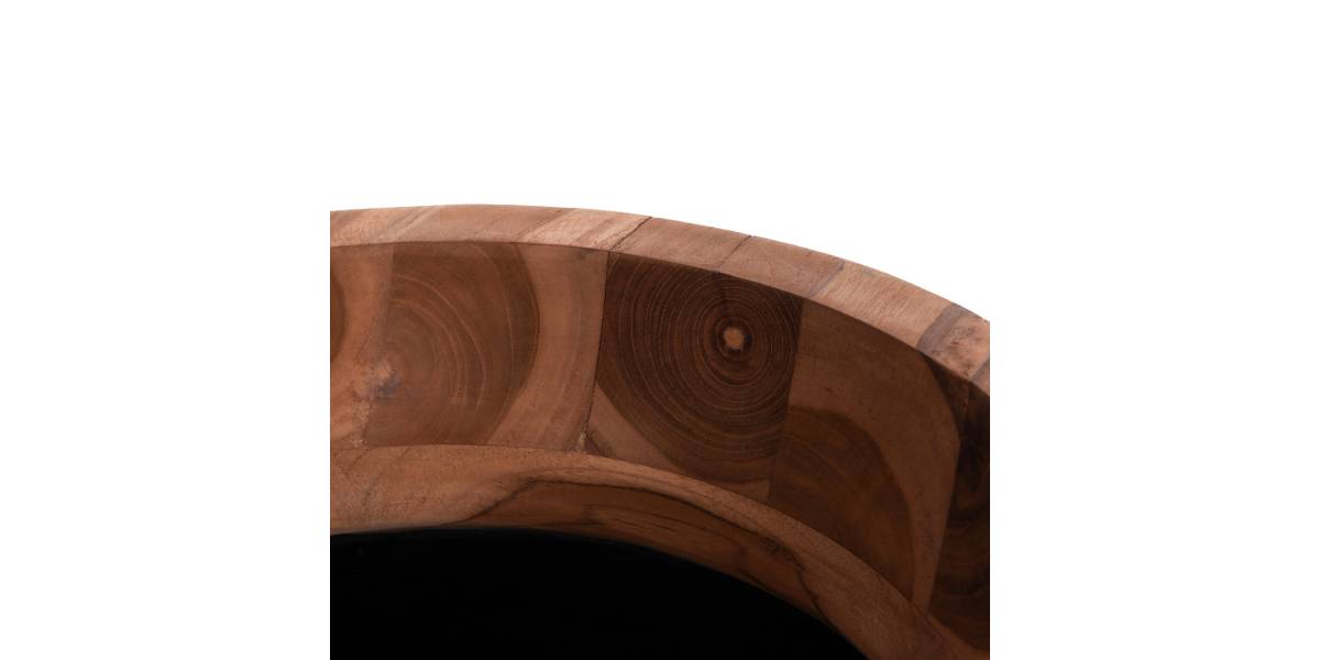 ΔΙΑΚΟΣΜΗΤΙΚΟ ΒΑΖΟ ΔΑΠΕΔΟΥ LINTER HM4662.01L FIBER CEMENT ΜΑΥΡΟ--ΞΥΛΟ ΤΕΑΚ Φ41x47Υεκ.