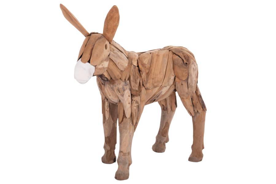 ΔΙΑΚΟΣΜΗΤΙΚΟ ΓΑΙΔΟΥΡΑΚΙ HM4387 ΑΝΑΚΥΛΩΜΕΝΟ ΞΥΛΟ ΤΕΑΚ ΣΕ ΦΥΣΙΚΟ 103x33x99,5Υεκ.