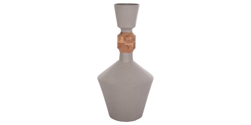 ΔΙΑΚΟΣΜΗΤΙΚΟ ΒΑΖΟ ΔΑΠΕΔΟΥ NEBULA HM4661.03 FIBER CEMENT ΓΚΡΙ--ΞΥΛΟ ΤΕΑΚ Φ60x115Υεκ.