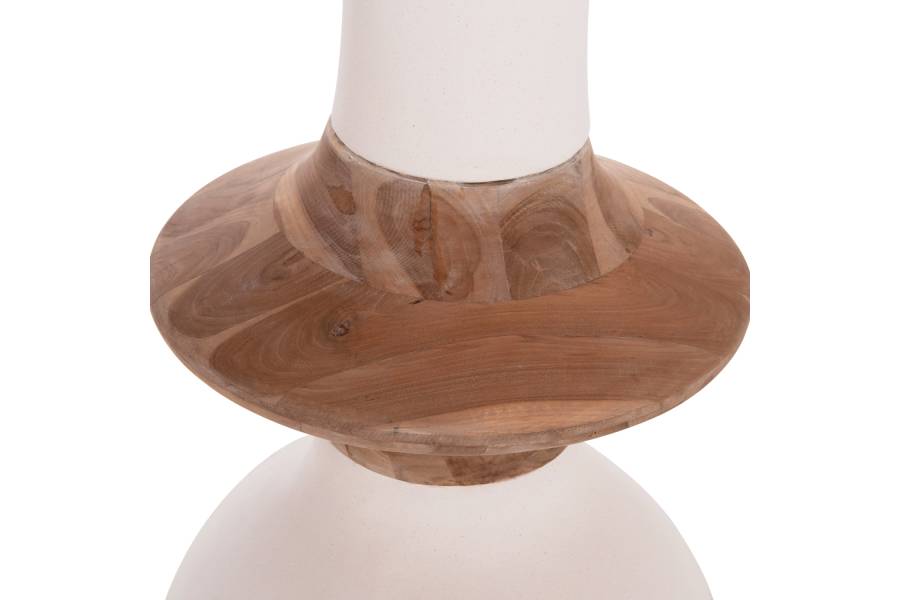 ΔΙΑΚΟΣΜΗΤΙΚΟ ΒΑΖΟ ΔΑΠΕΔΟΥ NEBULA HM4660.02M FIBER CEMENT ΛΕΥΚΟ--ΞΥΛΟ ΤΕΑΚ Φ45x148Υεκ