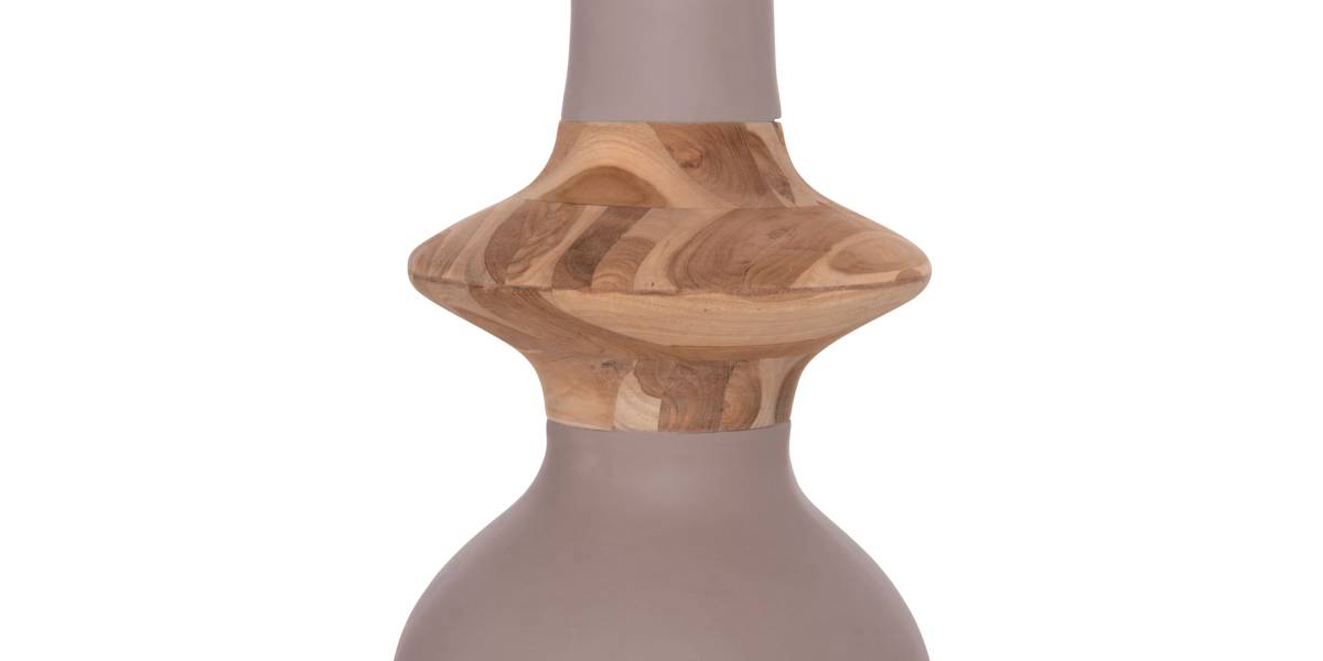 ΔΙΑΚΟΣΜΗΤΙΚΟ ΒΑΖΟ ΔΑΠΕΔΟΥ NEBULA HM4660.05M FIBER CEMENT TAUPE--ΞΥΛΟ ΤΕΑΚ Φ45x148Υεκ