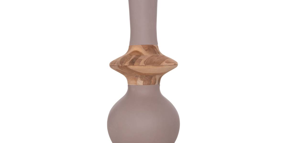 ΔΙΑΚΟΣΜΗΤΙΚΟ ΒΑΖΟ ΔΑΠΕΔΟΥ NEBULA HM4660.05M FIBER CEMENT TAUPE--ΞΥΛΟ ΤΕΑΚ Φ45x148Υεκ