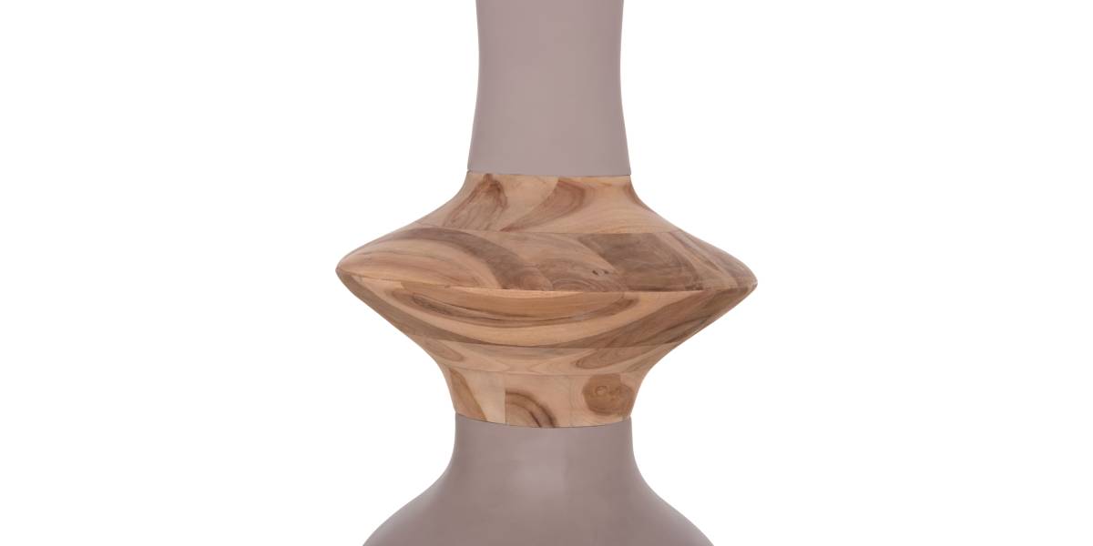 ΔΙΑΚΟΣΜΗΤΙΚΟ ΒΑΖΟ ΔΑΠΕΔΟΥ NEBULA HM4660.05S FIBER CEMENT TAUPE--ΞΥΛΟ ΤΕΑΚ Φ45x115Υεκ