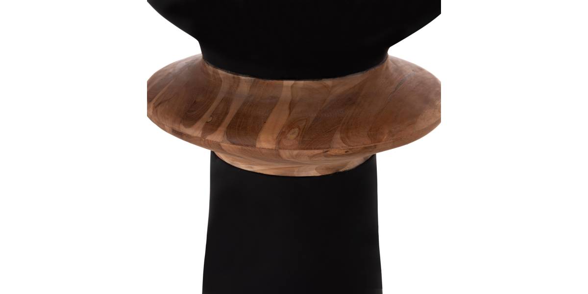 ΔΙΑΚΟΣΜΗΤΙΚΟ ΒΑΖΟ ΔΑΠΕΔΟΥ NEBULA HM4660.01L FIBER CEMENT ΜΑΥΡΟ--ΞΥΛΟ ΤΕΑΚ Φ45x172Υεκ