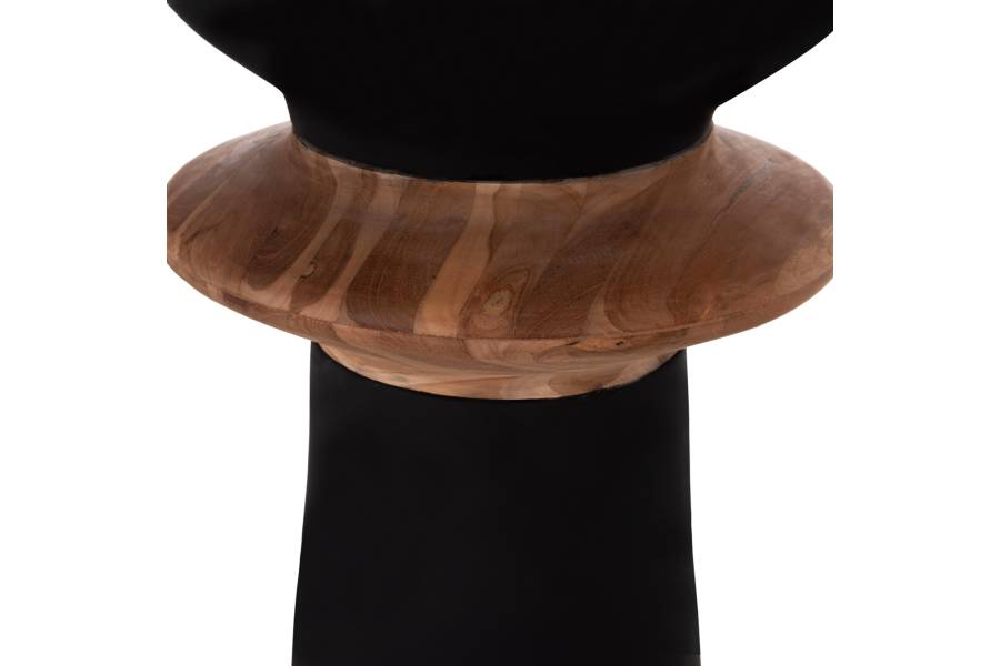 ΔΙΑΚΟΣΜΗΤΙΚΟ ΒΑΖΟ ΔΑΠΕΔΟΥ NEBULA HM4660.01L FIBER CEMENT ΜΑΥΡΟ--ΞΥΛΟ ΤΕΑΚ Φ45x172Υεκ