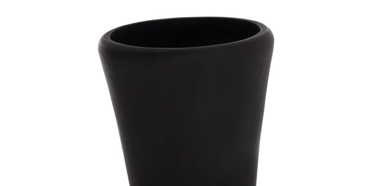 ΔΙΑΚΟΣΜΗΤΙΚΟ ΒΑΖΟ ΔΑΠΕΔΟΥ NEBULA HM4660.01M FIBER CEMENT ΜΑΥΡΟ--ΞΥΛΟ ΤΕΑΚ Φ45x148Υεκ