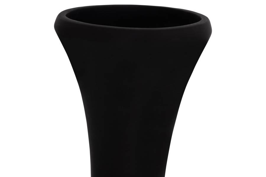 ΔΙΑΚΟΣΜΗΤΙΚΟ ΒΑΖΟ ΔΑΠΕΔΟΥ NEBULA HM4660.01S FIBER CEMENT ΜΑΥΡΟ--ΞΥΛΟ ΤΕΑΚ Φ45x115Υεκ