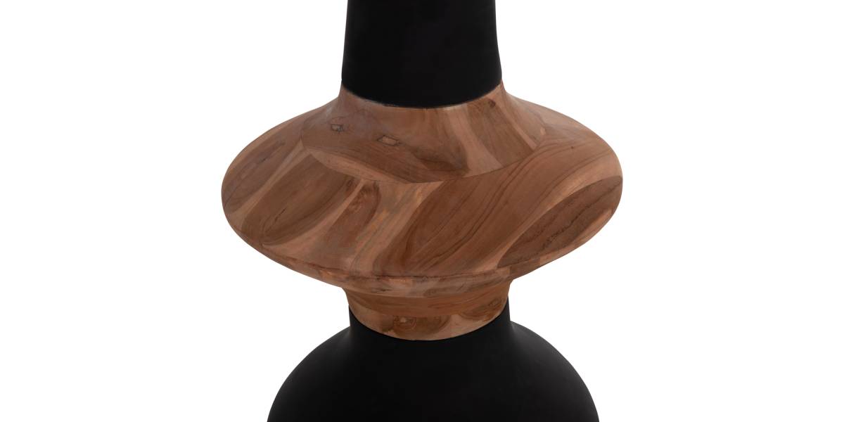 ΔΙΑΚΟΣΜΗΤΙΚΟ ΒΑΖΟ ΔΑΠΕΔΟΥ NEBULA HM4660.01S FIBER CEMENT ΜΑΥΡΟ--ΞΥΛΟ ΤΕΑΚ Φ45x115Υεκ