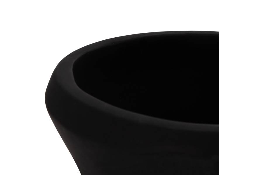 ΔΙΑΚΟΣΜΗΤΙΚΟ ΒΑΖΟ ΔΑΠΕΔΟΥ NEBULA HM4660.01S FIBER CEMENT ΜΑΥΡΟ--ΞΥΛΟ ΤΕΑΚ Φ45x115Υεκ