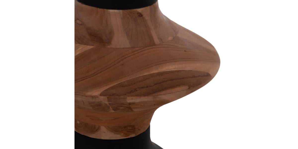 ΔΙΑΚΟΣΜΗΤΙΚΟ ΒΑΖΟ ΔΑΠΕΔΟΥ NEBULA HM4660.01S FIBER CEMENT ΜΑΥΡΟ--ΞΥΛΟ ΤΕΑΚ Φ45x115Υεκ