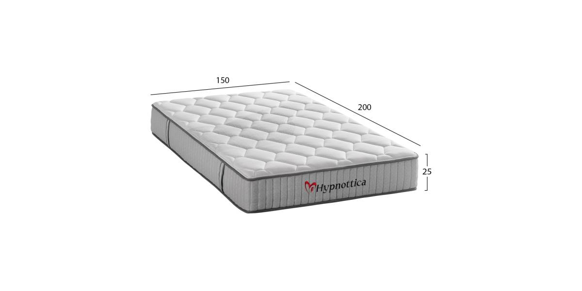 ΣΤΡΩΜΑ ΔΙΠΛΟ HYPNOTTICA HM748.05 POCKET SPRINGS--ΛΕΥΚΟ 150x200x25Υεκ.