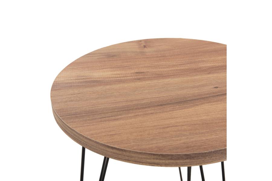 ΣΕΤ ΒΟΗΘ.ΤΡΑΠΕΖΑΚΙΑ NISSA HM18173.04 ΜΕΛΑΜΙΝΗ ΣΕ ΦΥΣΙΚΟ-ΜΑΥΡΑ ΜΕΤΑΛ.ΠΟΔΙΑ