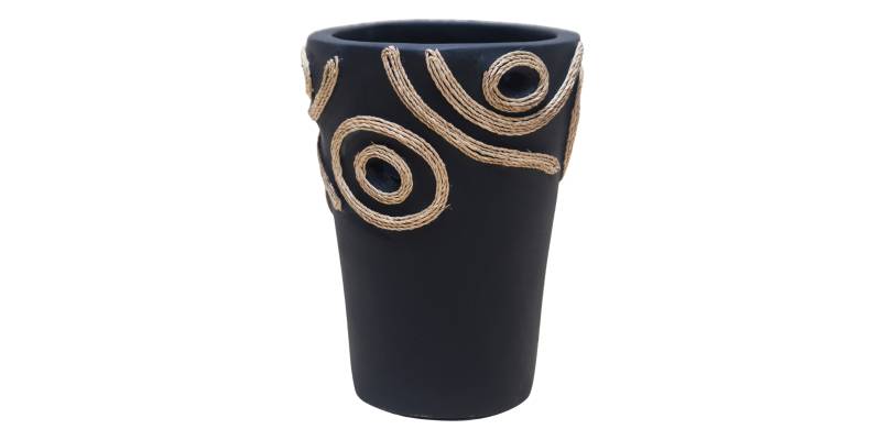 ΕΠΙΤΡΑΠΕΖΙΟ ΔΙΑΚΟΣΜΗΤΙΚΟ ΒΑΖΟ DEAN HM4677.01L ΤΕΡΑΚΟΤΑ ΣΕ ΜΑΥΡΟ--Φ22x33Υεκ.