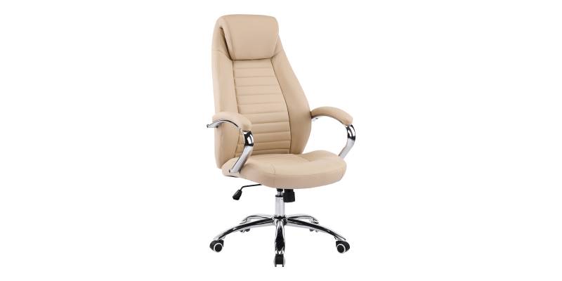 Καρέκλα γραφείου διευθυντή Sonar pakoworld μπεζ pu 61x57x120-128εκ