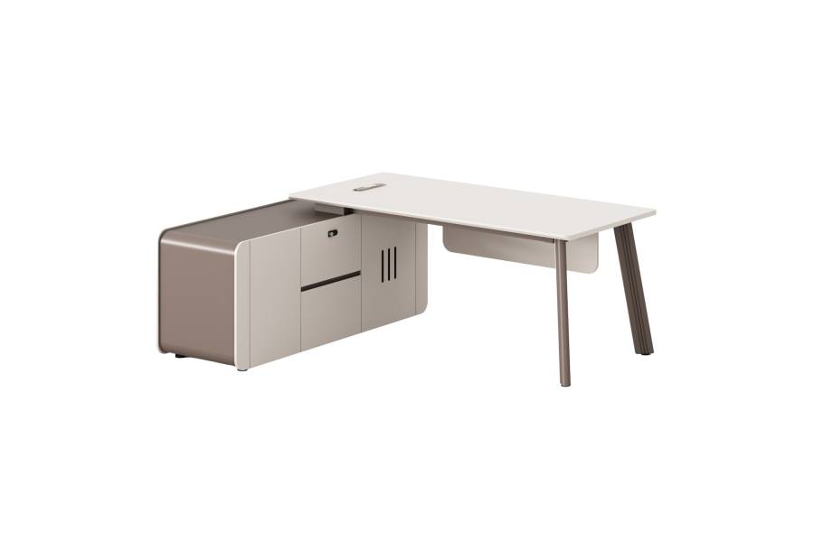 ΓΡΑΦΕΙΟ ΑΡΙΣΤΕΡΗ ΓΩΝΙΑ NEWLINE HM18271L ΜΕΛΑΜΙΝΗ ΕΚΡΟΥ-ΑΝΟΙΧΤΟ ΚΑΦΕ 200x165x75Υεκ