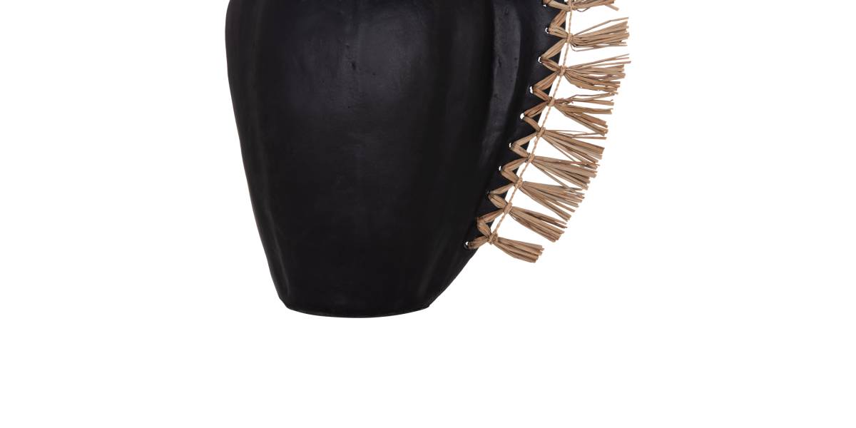 ΕΠΙΤΡΑΠΕΖΙΟ ΔΙΑΚΟΣΜΗΤΙΚΟ JEBB HM4689.01 ΜΑΥΡΗ ΤΕΡΑΚΟΤΑ & GRASS--32x15x33Υεκ.