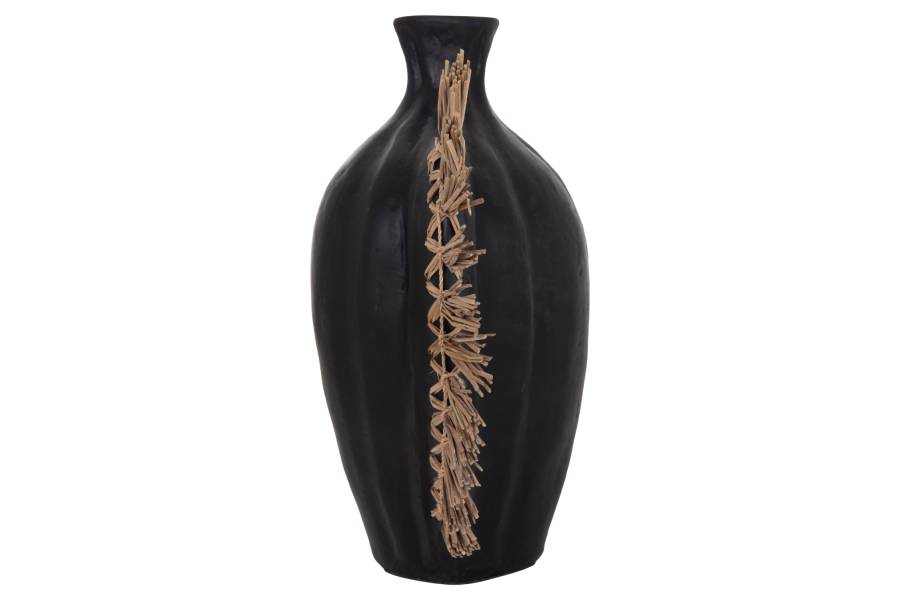 ΕΠΙΤΡΑΠΕΖΙΟ ΔΙΑΚΟΣΜΗΤΙΚΟ JEBB HM4689.01 ΜΑΥΡΗ ΤΕΡΑΚΟΤΑ & GRASS--32x15x33Υεκ.