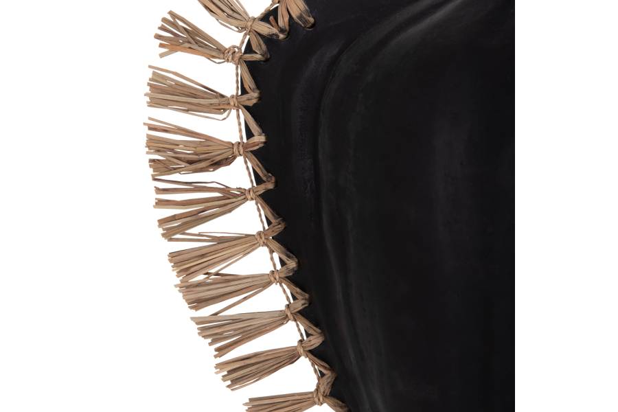 ΕΠΙΤΡΑΠΕΖΙΟ ΔΙΑΚΟΣΜΗΤΙΚΟ JEBB HM4689.01 ΜΑΥΡΗ ΤΕΡΑΚΟΤΑ & GRASS--32x15x33Υεκ.