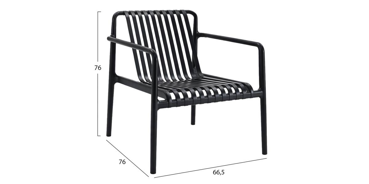 ΠΟΛΥΘΡΟΝΑ LOUNGE ΕΞΩΤ.ΧΩΡΟΥ MALEN HM6626.02 ΜΑΥΡΟ ΠΟΛΥΠΡΟΠΥΛΕΝΙΟ 67x75x75Υεκ
