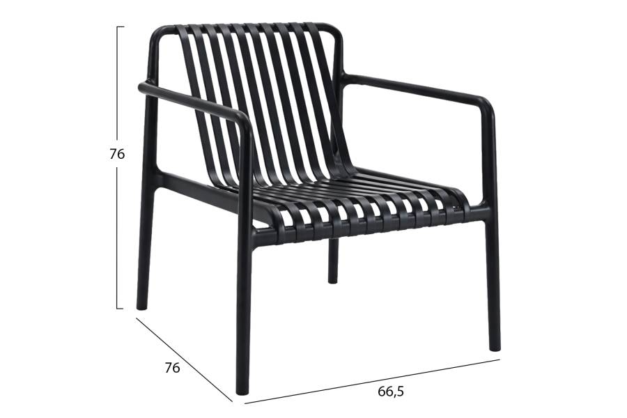 ΠΟΛΥΘΡΟΝΑ LOUNGE ΕΞΩΤ.ΧΩΡΟΥ MALEN HM6626.02 ΜΑΥΡΟ ΠΟΛΥΠΡΟΠΥΛΕΝΙΟ 67x75x75Υεκ