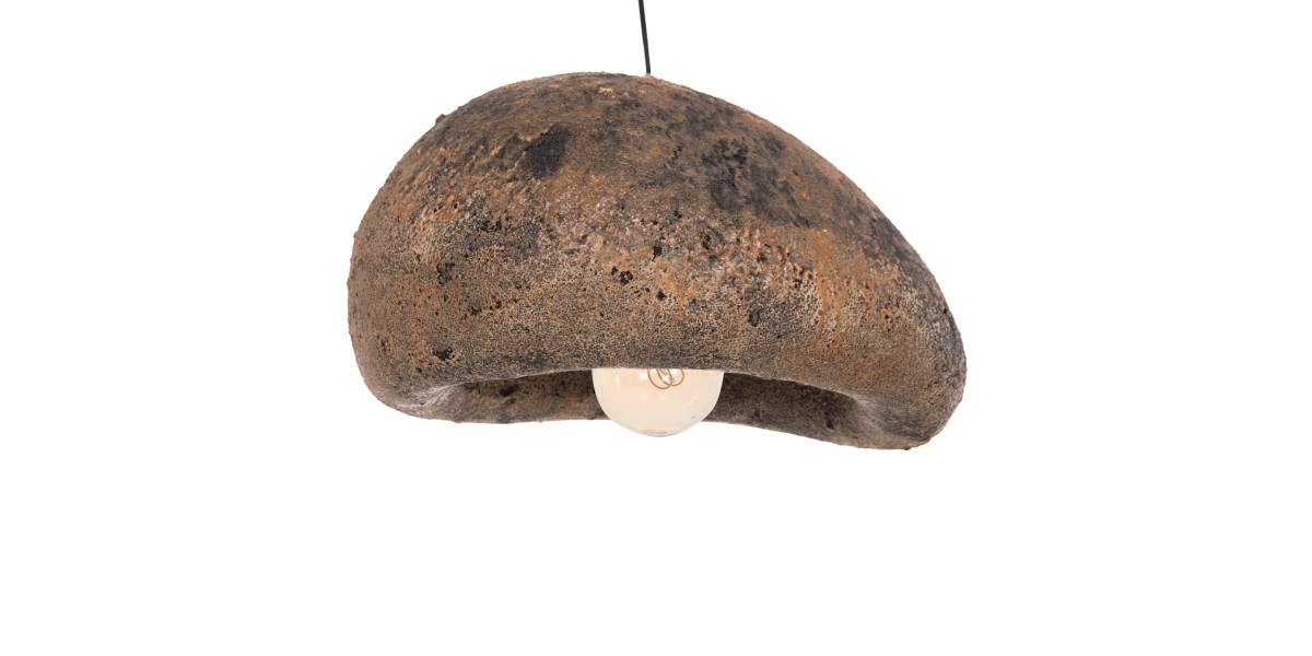 ΦΩΤΙΣΤΙΚΟ ΟΡΟΦΗΣ ΜΕ ΟΨΗ ΠΕΤΡΑΣ STONER (M) HM4418.03 ΓΚΡΙ/ΚΑΦΕ--55x45x40Υεκ.