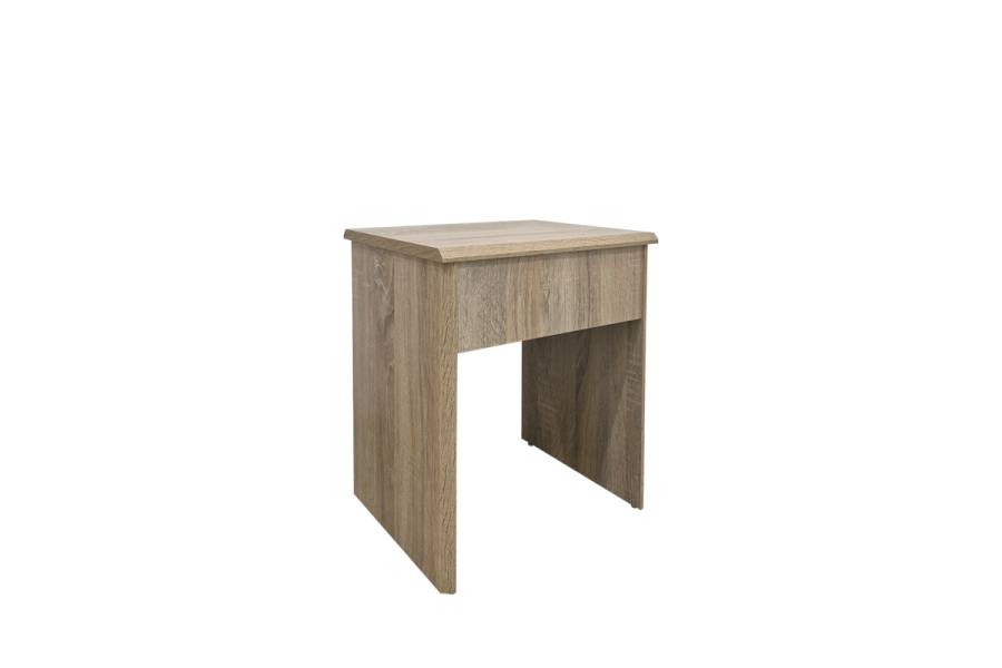 Τουαλέτα κρεβατοκάμαρας Larnia pakoworld με καθρέπτη και σκαμπό sonoma 65x40x142εκ