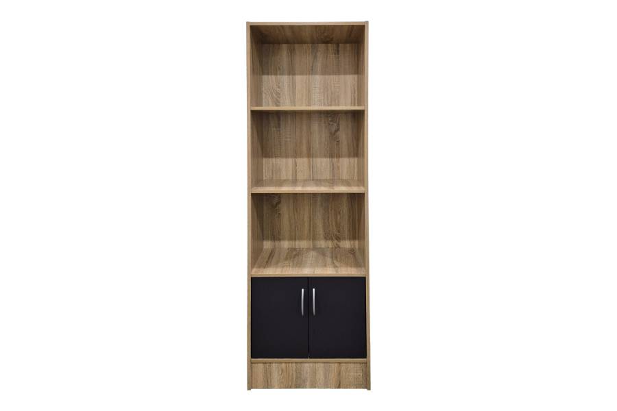 Βιβλιοθήκη Tekaro pakoworld sonoma-ανθρακί 57x33x180εκ