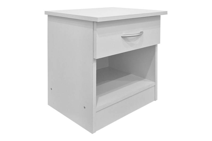 Κομοδίνο Bedy pakoworld λευκό 40x34x42εκ