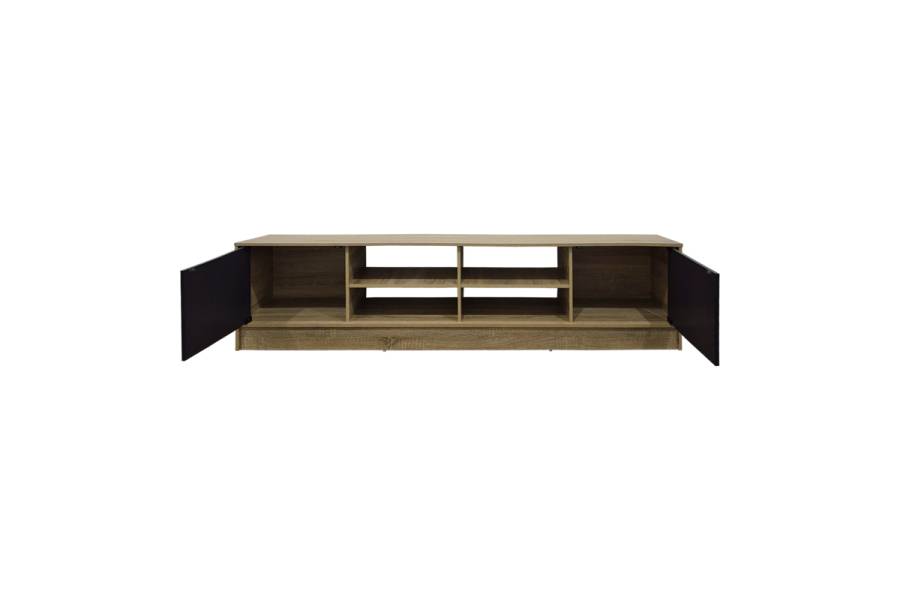 Έπιπλο τηλεόρασης Tivia pakoworld sonoma-ανθρακί 180x35x41.5εκ