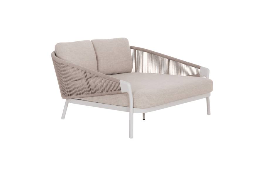 DAYBED ΣΕΙΡΑ XANTION HM6474.02 ΛΕΥΚΟ ΑΛΟΥΜΙΝΙΟ--ΣΧΟΙΝΙ--OLEFIN 157x147x88Υεκ