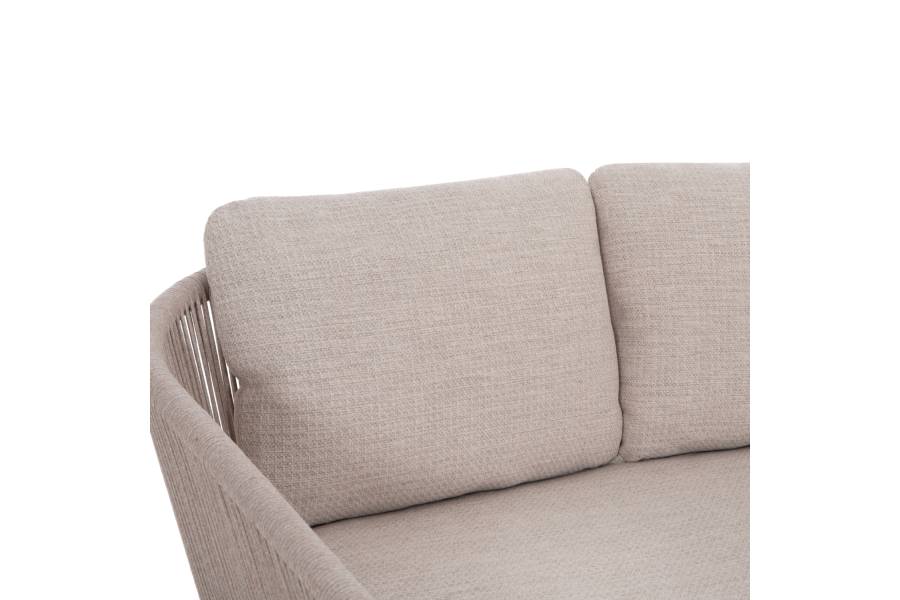 DAYBED ΣΕΙΡΑ XANTION HM6474.02 ΛΕΥΚΟ ΑΛΟΥΜΙΝΙΟ--ΣΧΟΙΝΙ--OLEFIN 157x147x88Υεκ