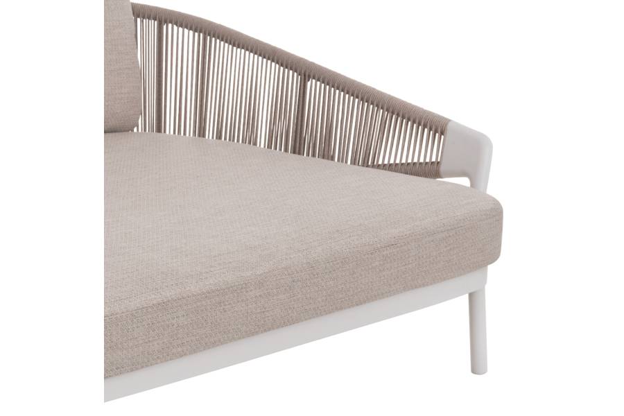 DAYBED ΣΕΙΡΑ XANTION HM6474.02 ΛΕΥΚΟ ΑΛΟΥΜΙΝΙΟ--ΣΧΟΙΝΙ--OLEFIN 157x147x88Υεκ