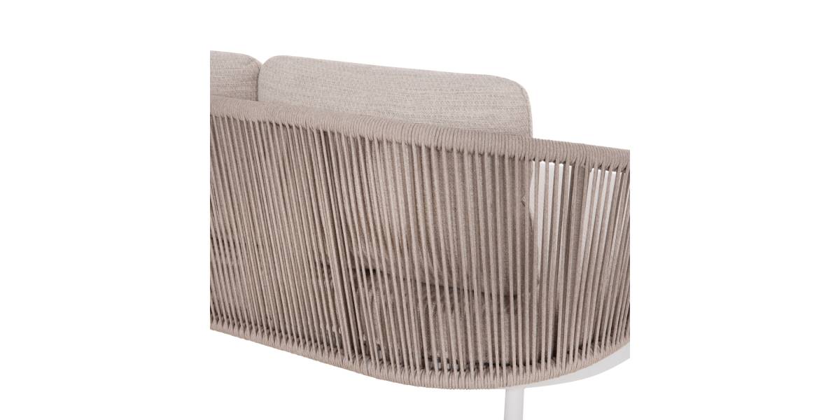 DAYBED ΣΕΙΡΑ XANTION HM6474.02 ΛΕΥΚΟ ΑΛΟΥΜΙΝΙΟ--ΣΧΟΙΝΙ--OLEFIN 157x147x88Υεκ