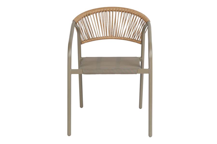 ΠΟΛΥΘΡΟΝΑ HOMAN HM6430.04 ΣΑΜΠΑΝΙ ΜΕΤΑΛΛΟ & TEXTILENE--ΜΠΕΖ P.E.RATTAN 53x58x75Υεκ