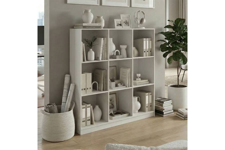 Βιβλιοθήκη Gridea pakoworld λευκό 119.5x30x121εκ
