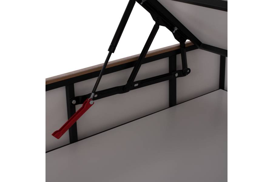 ΚΡΕΒΑΤΙ ΜΕ ΣΤΡΩΜΑ ΔΙΠΛΟ DOLORES HM21165 ΜΠΕΖ ΥΦΑΣΜΑ & ΑΠΟΘ.ΧΩΡΟΣ-ΓΙΑ 160x200εκ.