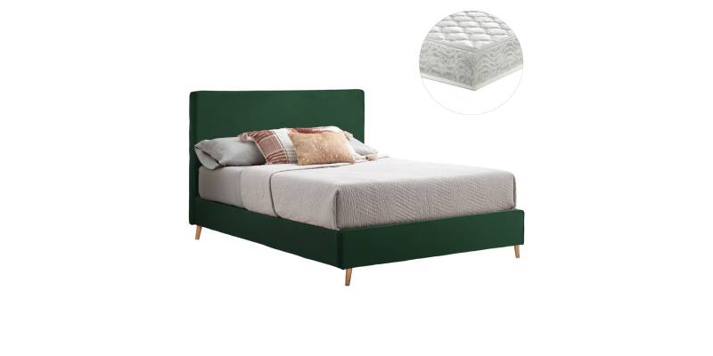 ΚΡΕΒΑΤΙ ΜΕ ΣΤΡΩΜΑ INDRA HM21280.04 ΚΥΠΑΡΙΣΣΙ ΒΕΛΟΥΔΟ--ΓΙΑ 160x200εκ