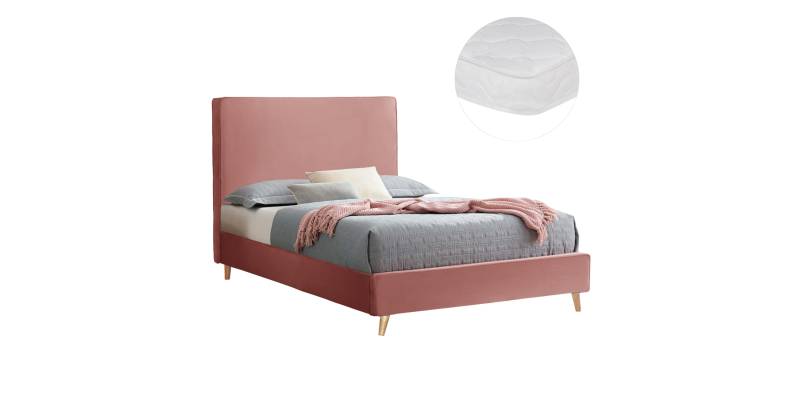 ΚΡΕΒΑΤΙ ΜΕ ΣΤΡΩΜΑ MAYLIN HM21281.01 ΣΑΠΙΟ ΜΗΛΟ ΒΕΛΟΥΔΟ--ΓΙΑ 120x200εκ