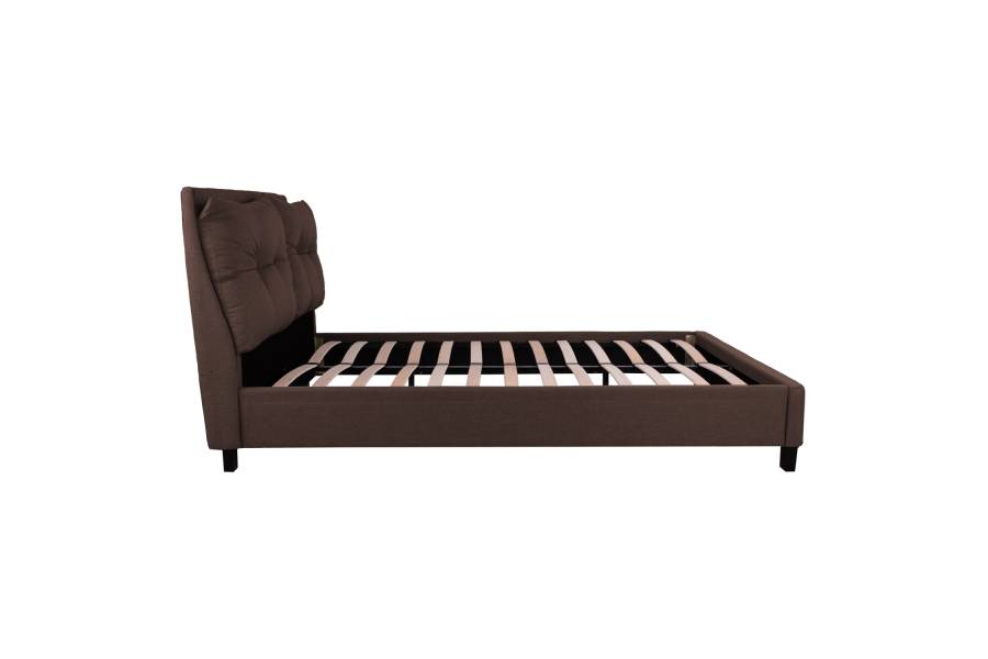 ΚΡΕΒΑΤΙ ΜΕ ΣΤΡΩΜΑ BILLIE HM21284.01 ΚΑΦΕ ΥΦΑΣΜΑ--ΓΙΑ 160x200εκ