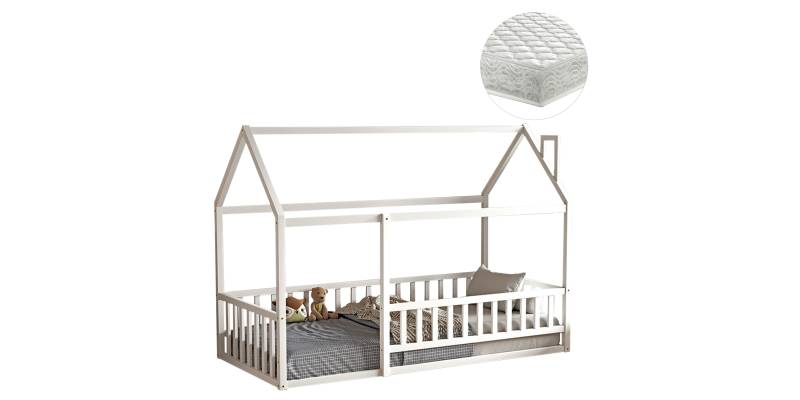 ΚΡΕΒΑΤΙ ΠΑΙΔΙΚΟ ΜΕ ΣΤΡΩΜΑ HOUSER HM21315.01 ΞΥΛΟ ΠΕΥΚΟΥ ΣΕ ΛΕΥΚΟ--ΣΤΡΩΜΑ 90x190εκ